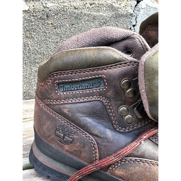 Timberland Kids Leather Waterproof Hiking Boots Size 6.5M Brown - Picture 5 of 7